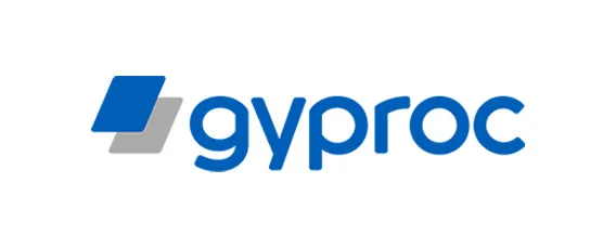 Gyproc logo, merk waarmee cinewallcenter cinewalls maakt